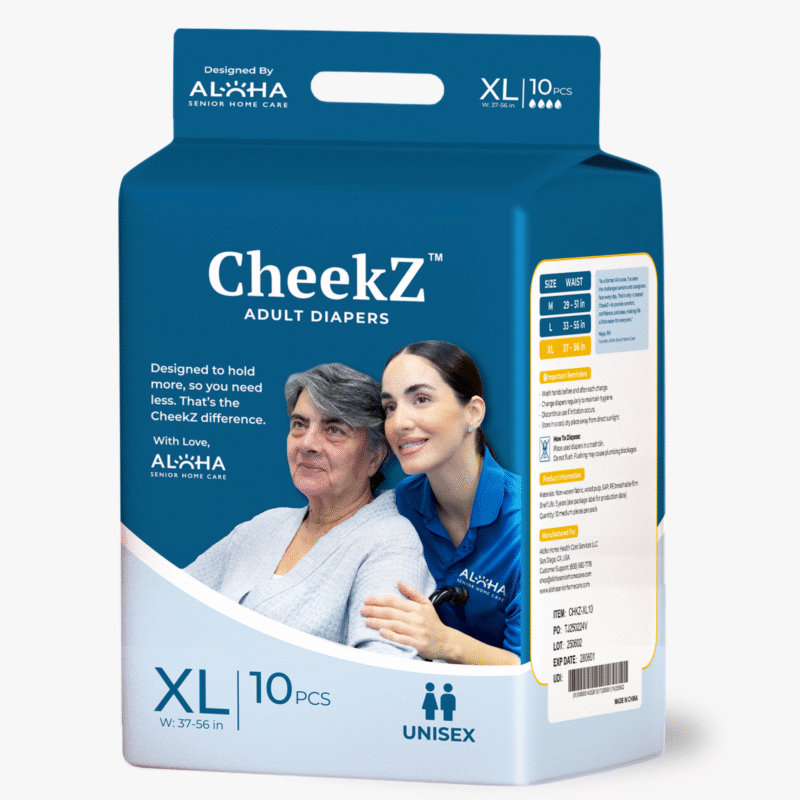 CheekZ Adult Diapers – X-Large (XL), 10 Pack - CheekZ